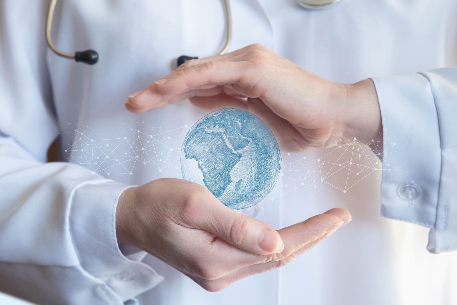 Holding a globe