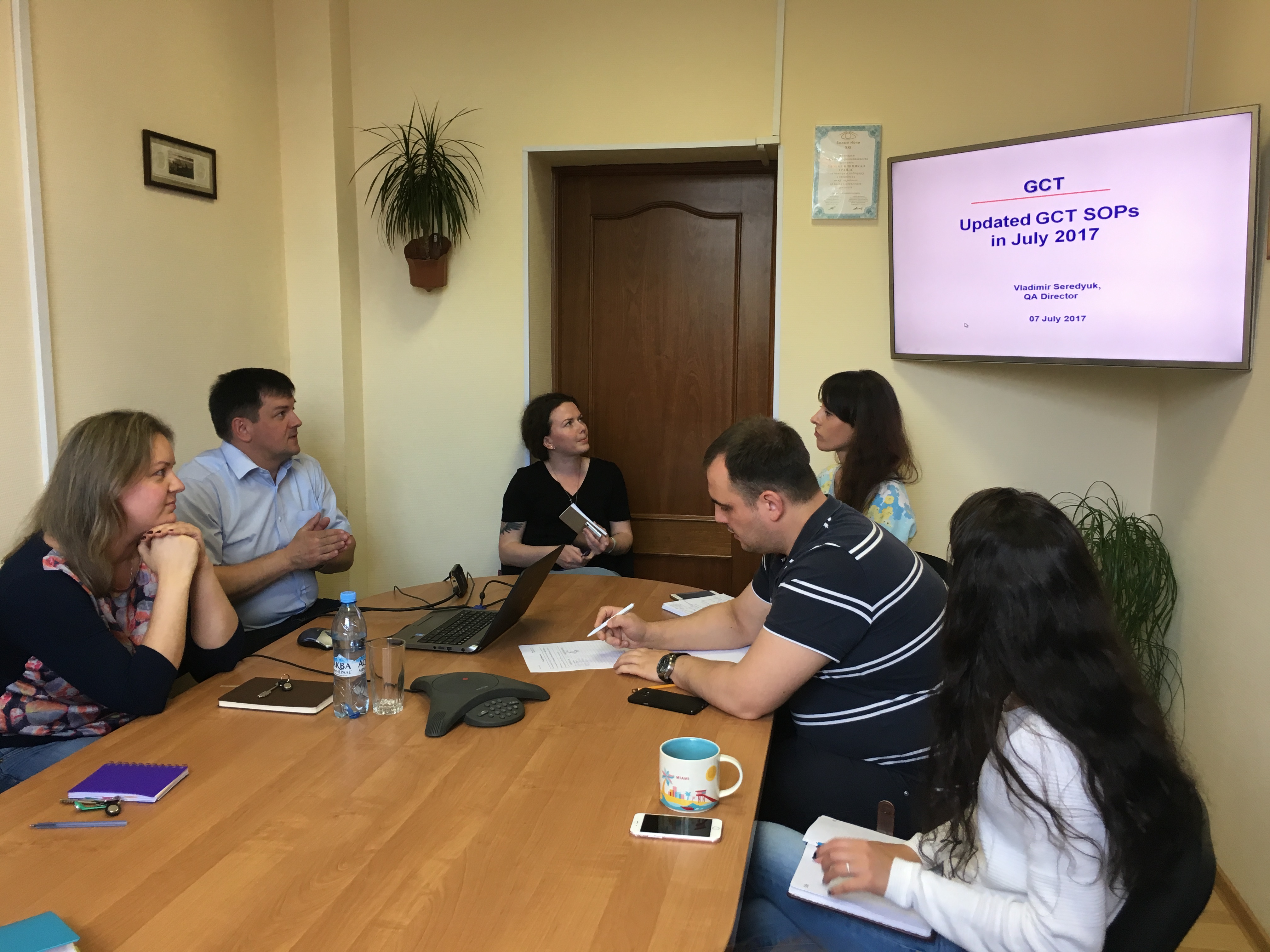 Vladimir Seredyuk, QA Director, conducted a training on the recent updates of GCT corporate SOPs at GCT Russian Office.