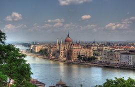 The Danube river in Budapest